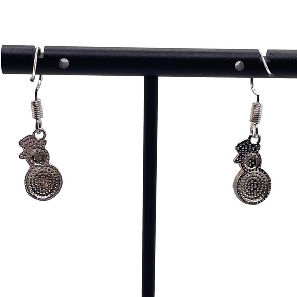 Snowman wire hook earrings New - Picture 4 of 4